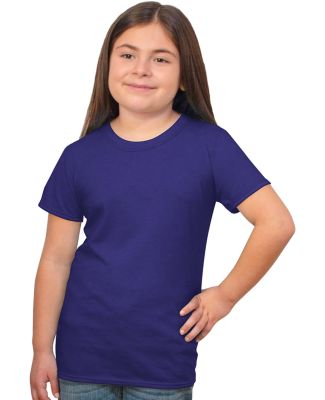 Bayside Apparel 37100 Girls' Princess T-Shirt in Heather purple rush