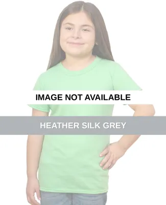 Bayside Apparel 37100 Girls' Princess T-Shirt Heather Silk Grey