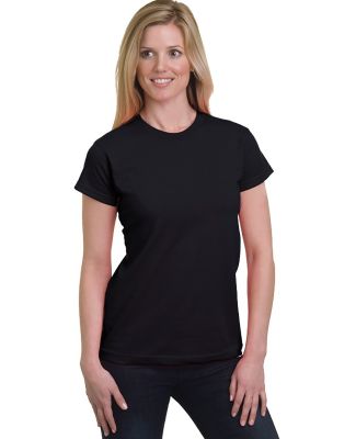 Bayside Apparel 5850 Women's USA-Made Fine Jersey  in Black