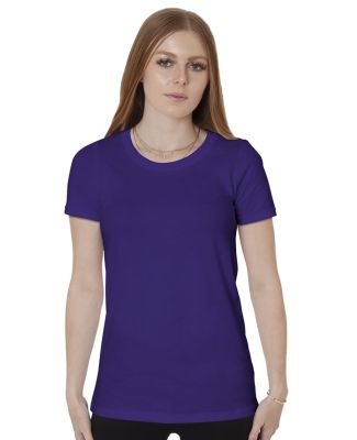 Bayside Apparel 5850 Women's USA-Made Fine Jersey  in Purple