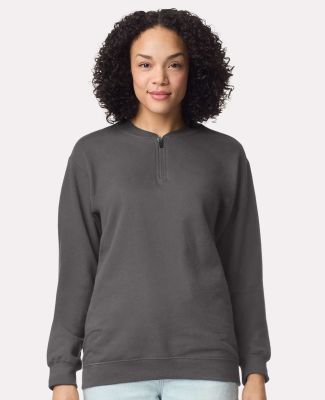 Gildan SF008 Unisex Softstyle Midweight Fleece Qua in Charcoal