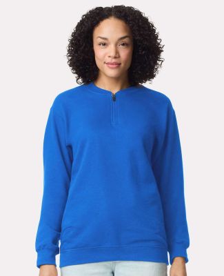 Gildan SF008 Unisex Softstyle Midweight Fleece Qua in Royal
