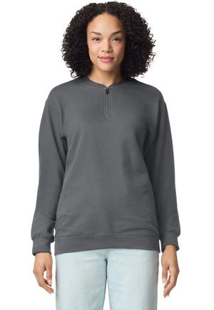 Gildan SF008 Unisex Softstyle Midweight Fleece Qua in Charcoal