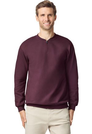 Gildan SF008 Unisex Softstyle Midweight Fleece Qua in Maroon