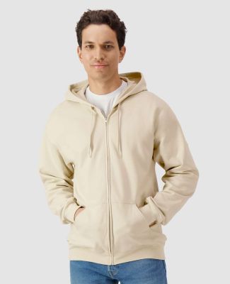 Gildan SF600 Unisex Softstyle Fleece Hooded Sweats in Sand