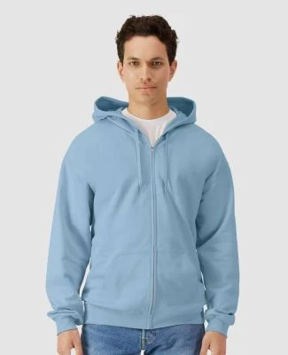 Gildan SF600 Unisex Softstyle Fleece Hooded Sweats in Stone blue