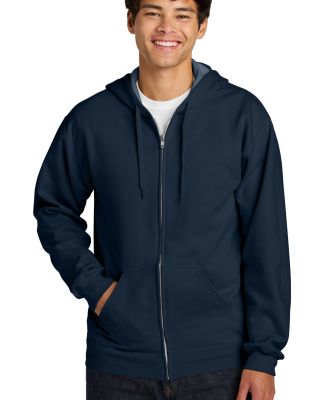 Gildan SF600 Unisex Softstyle Fleece Hooded Sweats in Navy