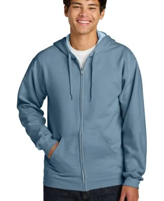 Gildan SF600 Unisex Softstyle Fleece Hooded Sweats in Stone blue