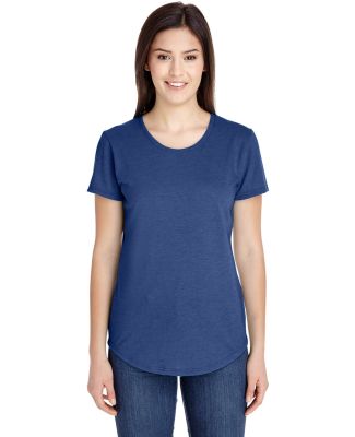 Gildan 6750L Ladies' Triblend T-shirt in Heather blue