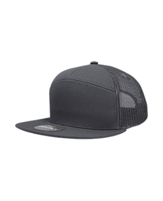 Decky Hats  1133 Decky 7-Panel Trucker in Charcoal
