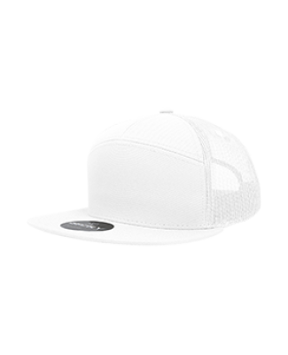 Decky Hats  1133 Decky 7-Panel Trucker in White