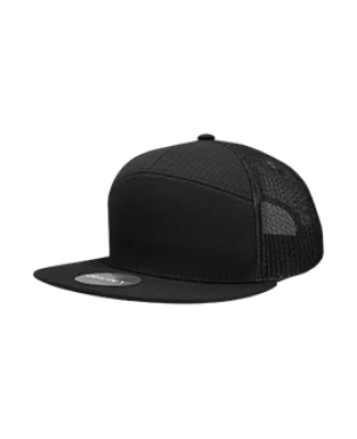 Decky Hats  1133 Decky 7-Panel Trucker in Black