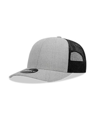 Decky Hats  DEC6021 Decky Six-Panel Trucker in Heather grey/black