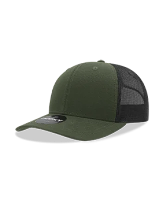 Decky Hats  DEC6021 Decky Six-Panel Trucker in Olive/black