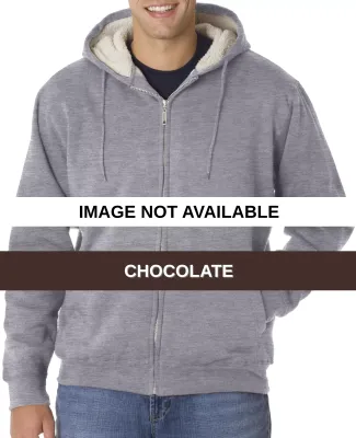 8450 UltraClub® Adult Sherpa-Lined Full-Zip Fleec Chocolate