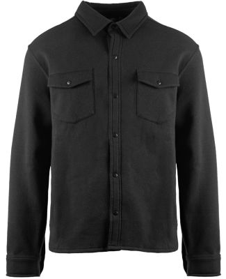 Burnside Clothing 8760 Fleece Snap Jacket in Black