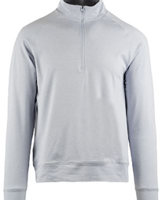 Burnside Clothing 8167 Dawn to Dusk Quarter-Zip Pu in Heather light grey