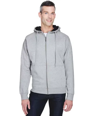8463 UltraClub® Adult Rugged Wear Thermal-Lined F in Hthr grey/ black