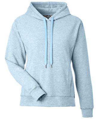 J America 8742 Women's Electric Fleece Hooded Swea in Electric sky