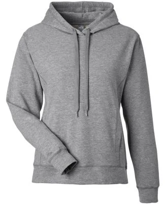 J America 8742 Women's Electric Fleece Hooded Swea in Electric slate