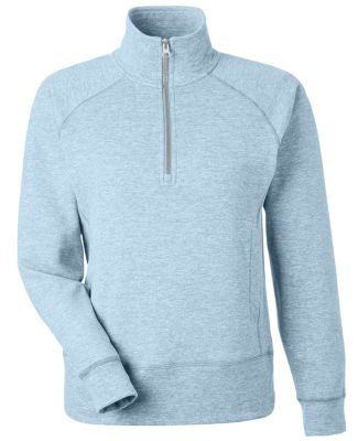 J America 8743 Women's Electric Fleece Quarter-Zip in Electric sky