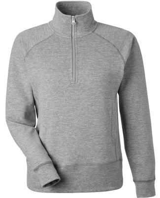 J America 8743 Women's Electric Fleece Quarter-Zip in Electric slate