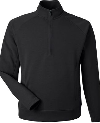 J America 8751 Apex Fleece Quarter-Zip Sweatshirt in Black