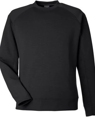 J America 8752 Apex Fleece Crewneck Sweatshirt in Black