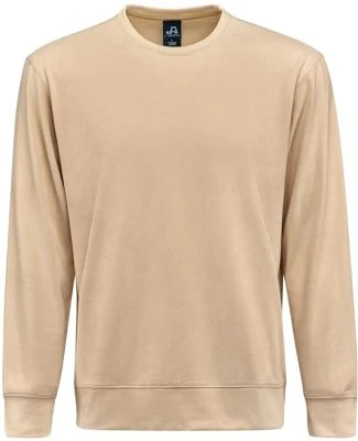 J America 8761 Element Fleece Crewneck Sweatshirt in Almond