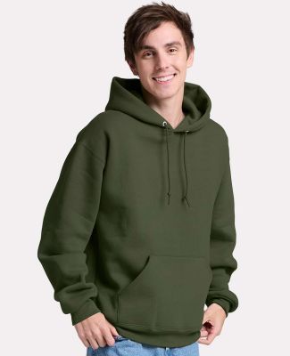 Jerzees H12MR Rugged Hooded Sweatshirt in Military green