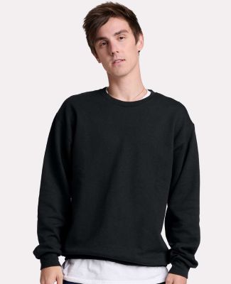 Jerzees IC48MR Ultimate CVC Crewneck Sweatshirt in Black ink