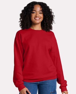 Jerzees IC48MR Ultimate CVC Crewneck Sweatshirt in True red