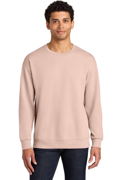 Jerzees IC48MR Ultimate CVC Crewneck Sweatshirt in Blush pink