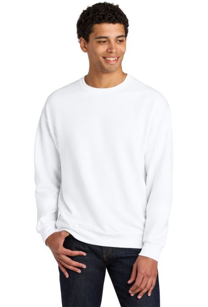 Jerzees IC48MR Ultimate CVC Crewneck Sweatshirt in White