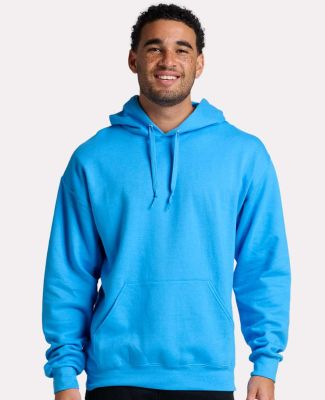 Jerzees IC49MR Ultimate CVC Hooded Sweatshirt in Soul blue heather