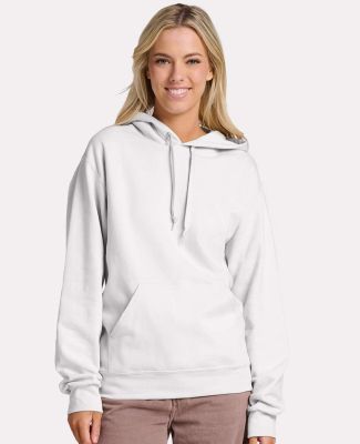 Jerzees IC49MR Ultimate CVC Hooded Sweatshirt in White