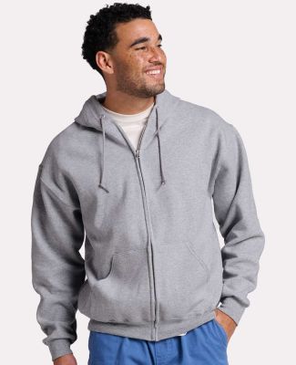 Jerzees Z12MR Rugged Full-Zip Hooded Sweatshirt in Athletic heather