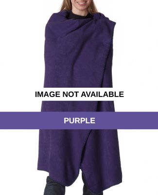 8484 UltraClub® Polyester Iceberg Fleece Blanket Purple