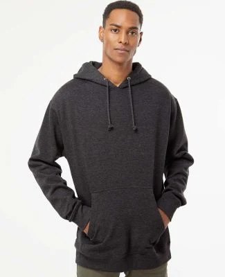 Independent Trading IND4000 Heavyweight Hooded Swe in Charcoal heather