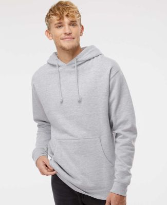 Independent Trading IND4000 Heavyweight Hooded Swe in Grey heather