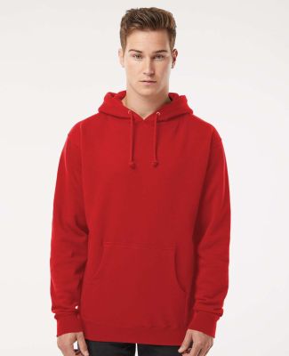 Independent Trading IND4000 Heavyweight Hooded Swe in Red