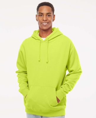 Independent Trading IND4000 Heavyweight Hooded Swe in Safety yellow