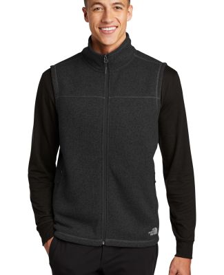 The North Face A47FA     Sweater Fleece Vest in Tnf black hthr
