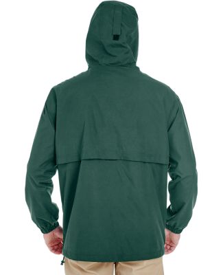 8908 UltraClub® Adult Microfiber Hooded Zip-Front in Forest green