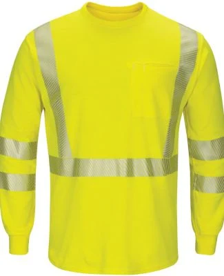 Bulwark SMK8T Hi-Visibility Lightweight Long Sleev in Yellow/ green