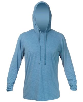 Anetik MVLPRH8 Low Pro Tech Hooded Long Sleeve T-S in Bahama heathered