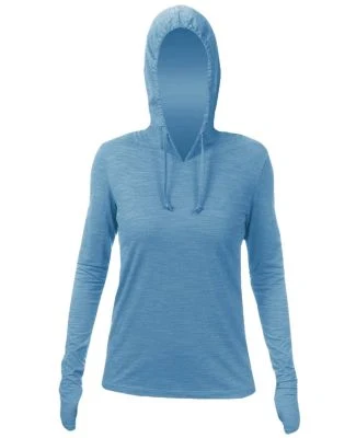 Anetik WSBRZH0 Women's Breeze Tech Hooded Long Sle in Bahama heathered