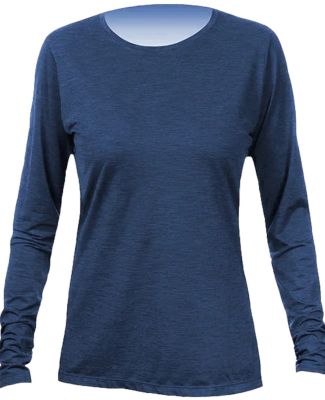 Anetik WSBRZL0 Women's Breeze Tech Long Sleeve T-S in Navy heathered