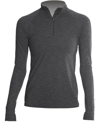 Anetik WSFLTL0 Women's Flight Tech Quarter-Zip in Charcoal heathered