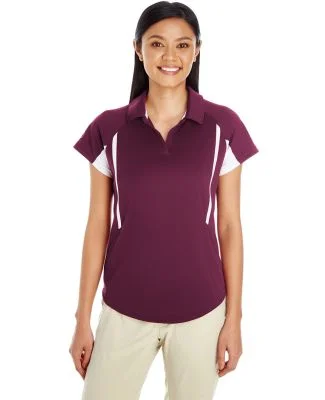 Holloway 222730 Women's Two-Tone Avenger Polo in Maroon/ white